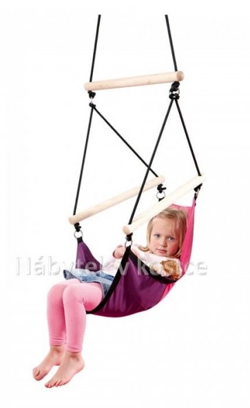 Dětské závěsné houpací křeslo Kids swinger pink